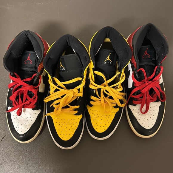 Used Jordan 1 old love new love size 10 2007 Jordan 1 mid vintage - Picture 2 of 13